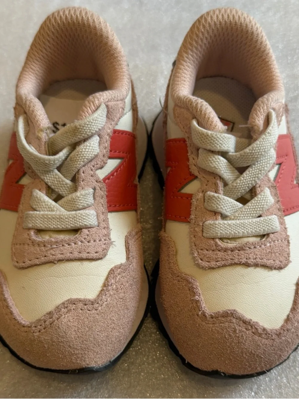 New Balance 237 Kids Pink and Coral Sneaker - Classic 'N' Logo